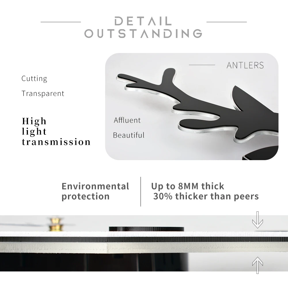 Настенные 3d часы в скандинавском стиле с головой оленя уникальные дизайнерские