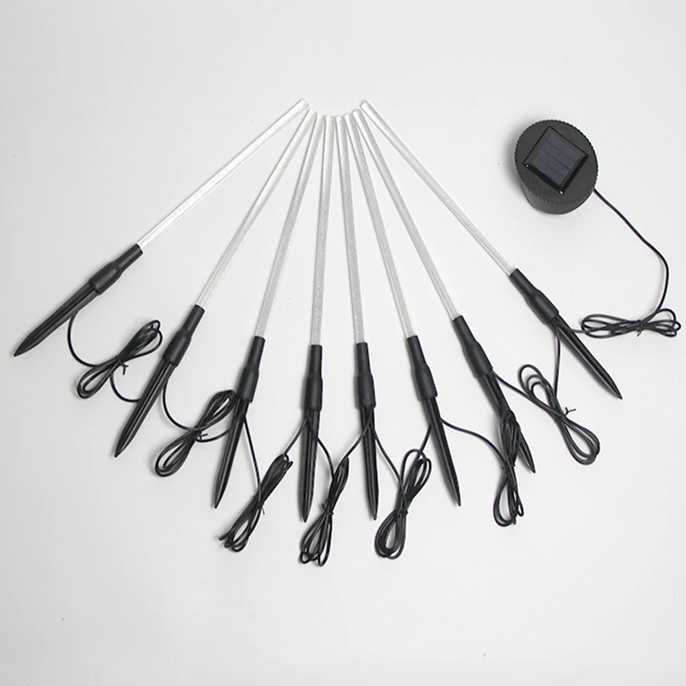 8 шт./компл. Солнечный Мощность трубки светильник s лампы акриловые пузырь путь