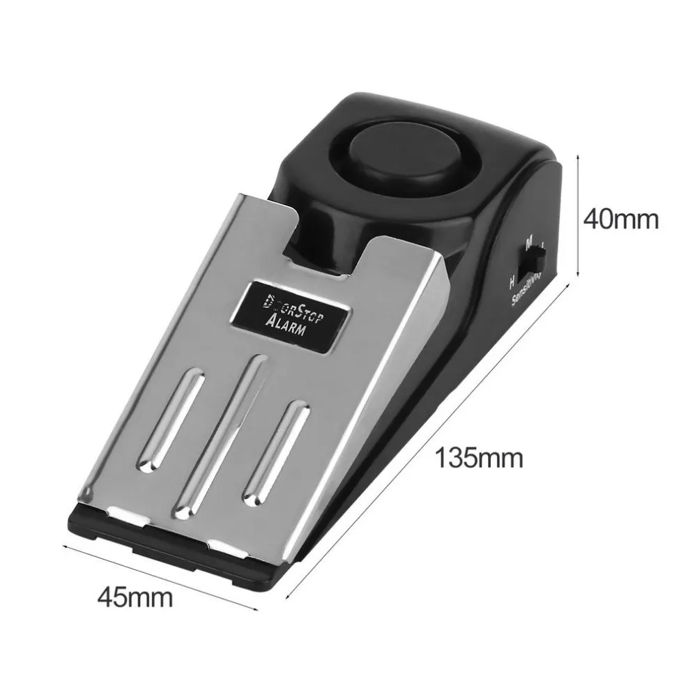 

125 dB Anti-theft Burglar Stop System Security Home Wedge Shaped Door Stop Stopper Alarm Block Blocking System