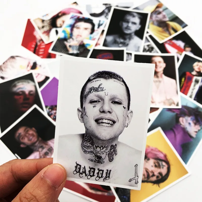25 шт. рэпер Lil Peep наклейки водонепроницаемые без повтора DIY Рисунок гитара