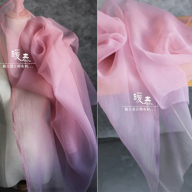 

Crepe Tulle Fabric Lilac Organza DIY Patchwork Veils Scarf Background Decor Various Skirts Wedding Dress Designer Fabric