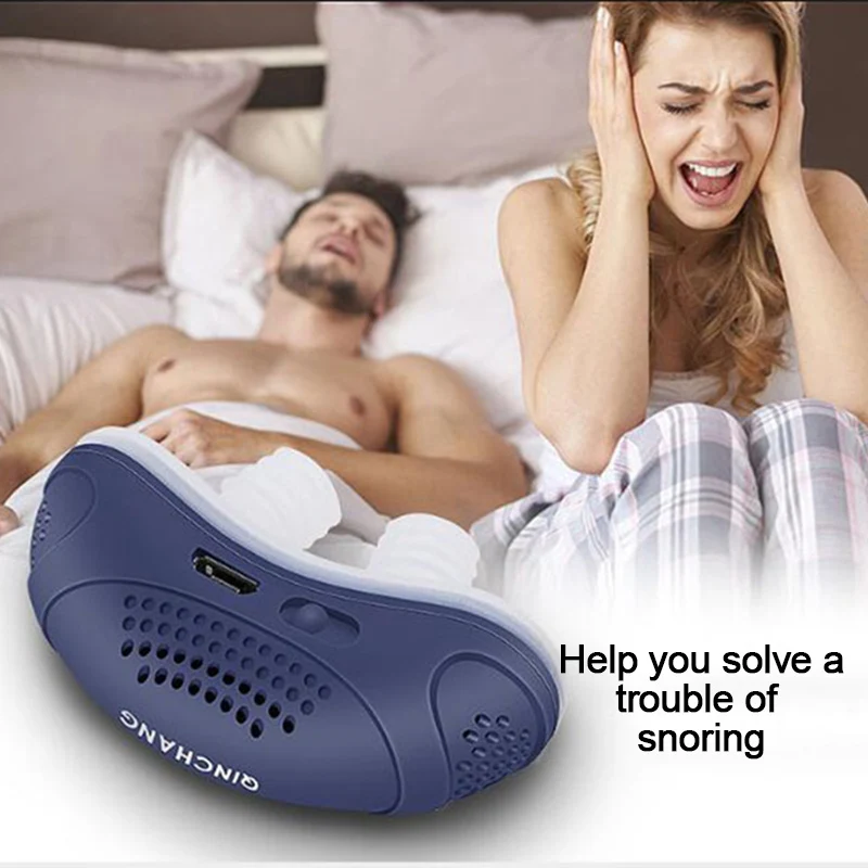Электрическое устройство против храпа миниатюрное ограничитель дыхания в носу