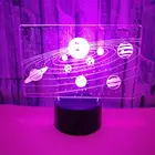 3D светодиодный ночной Светильник Вселенная Солнечная Системы Planet с 7 цветов светильник для украшения дома лампа звездного неба Космос удивительный визуализации