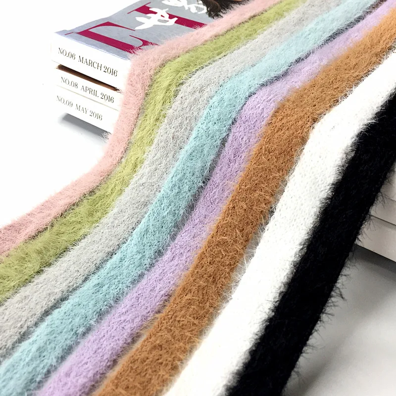 Новинка Осень-зима кружевные аксессуары 1 см Плюшевые Вязаные заколки для волос