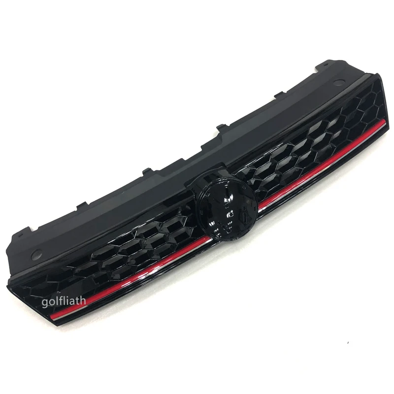 Решетчатая решетка для переднего бампера из АБС пластика верхняя Volkswagen Polo 2011