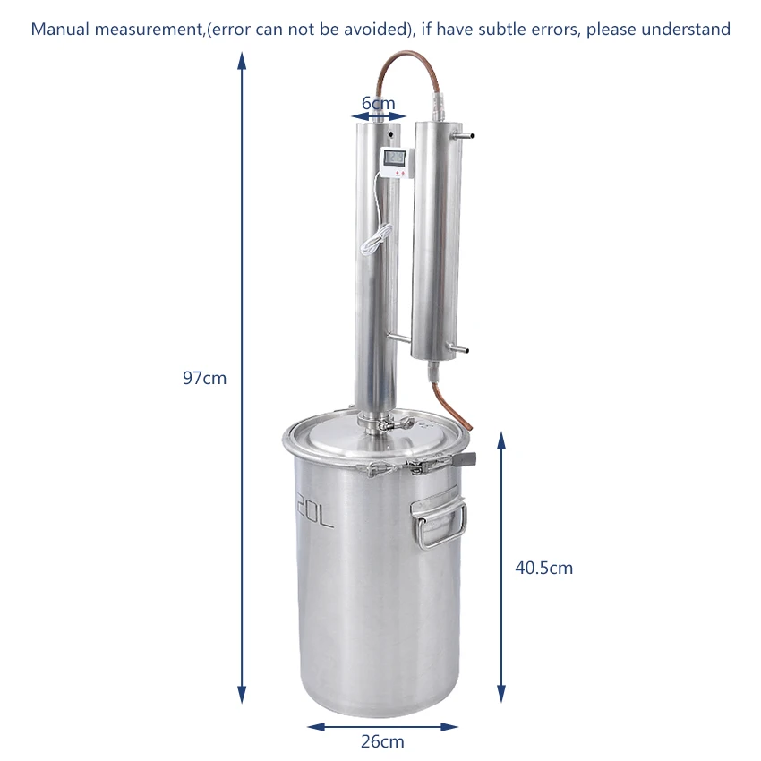 Дистиллятор из нержавеющей стали 304 20 л бытовой дистиллятор для пива катушка