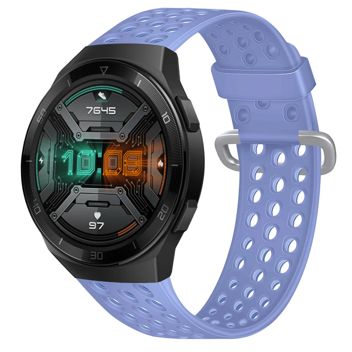 Ремешок силиконовый сменный для наручных часов водонепроницаемый спортивный