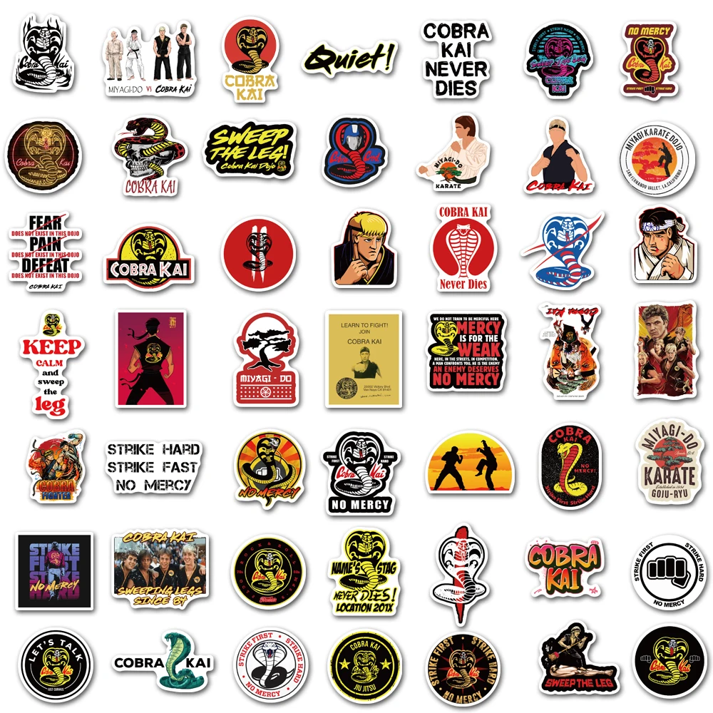 Наклейка Кобра Кай для ТВ-шоу мотоцикла багажа гитары скейтборда 10/30/50/102 шт. |