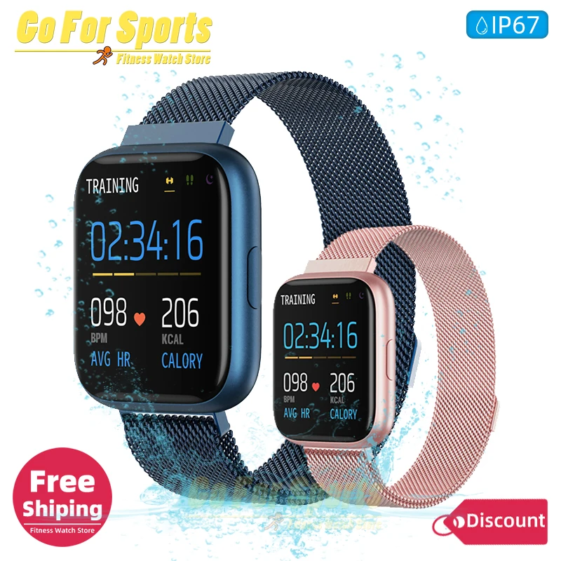 Смарт часы для мужчин и женщин спортивные водонепроницаемые смарт с сенсорным