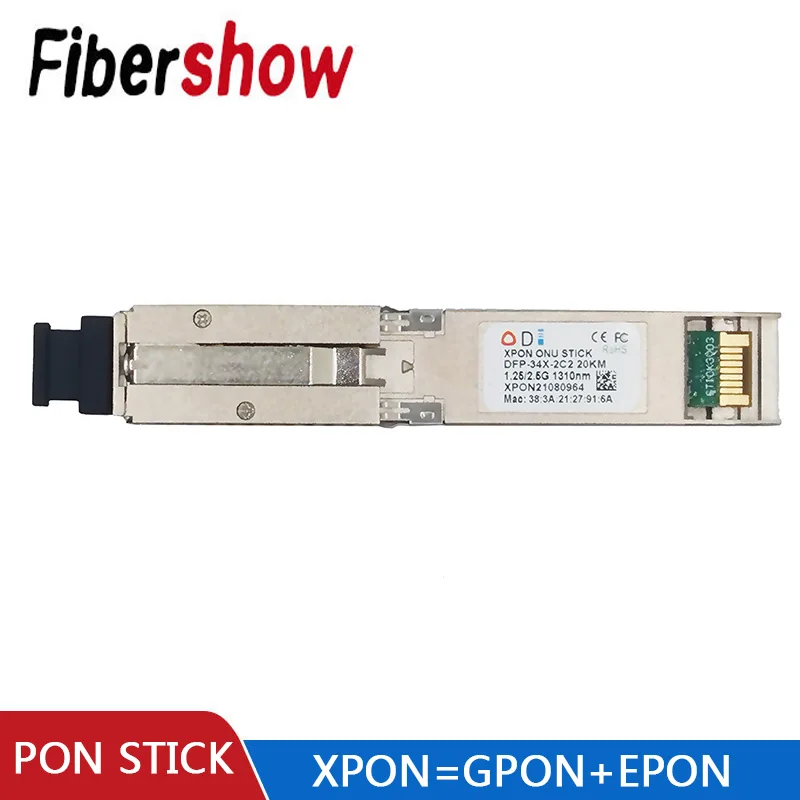 PON STICK EPON GPON XPON SFP ONU Stick с MAC PPPoE IPoE HGU SC разъем c DDM pon модуль 1490/1 25 нм Гбит/с 802.3ah |