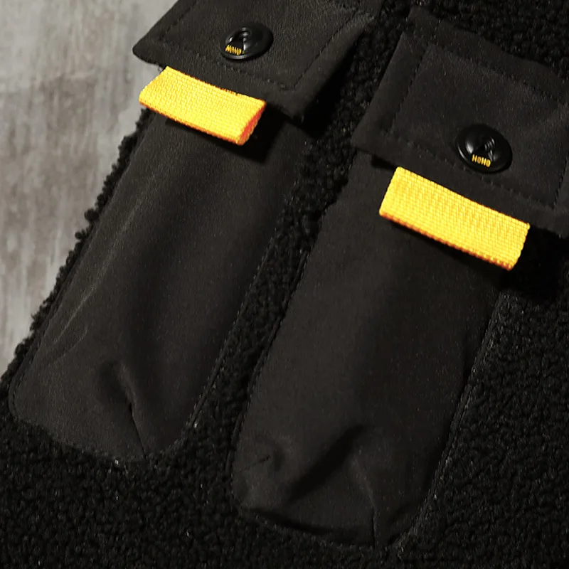 Мужская теплая куртка на молнии с капюшоном и карманами|Мужские куртки| |