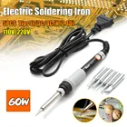 MUSTOOL Новый MT223 60 Вт Электрический паяльник с регулируемой температурой сварочный инструмент для ремонта с 5 наконечниками для припоя