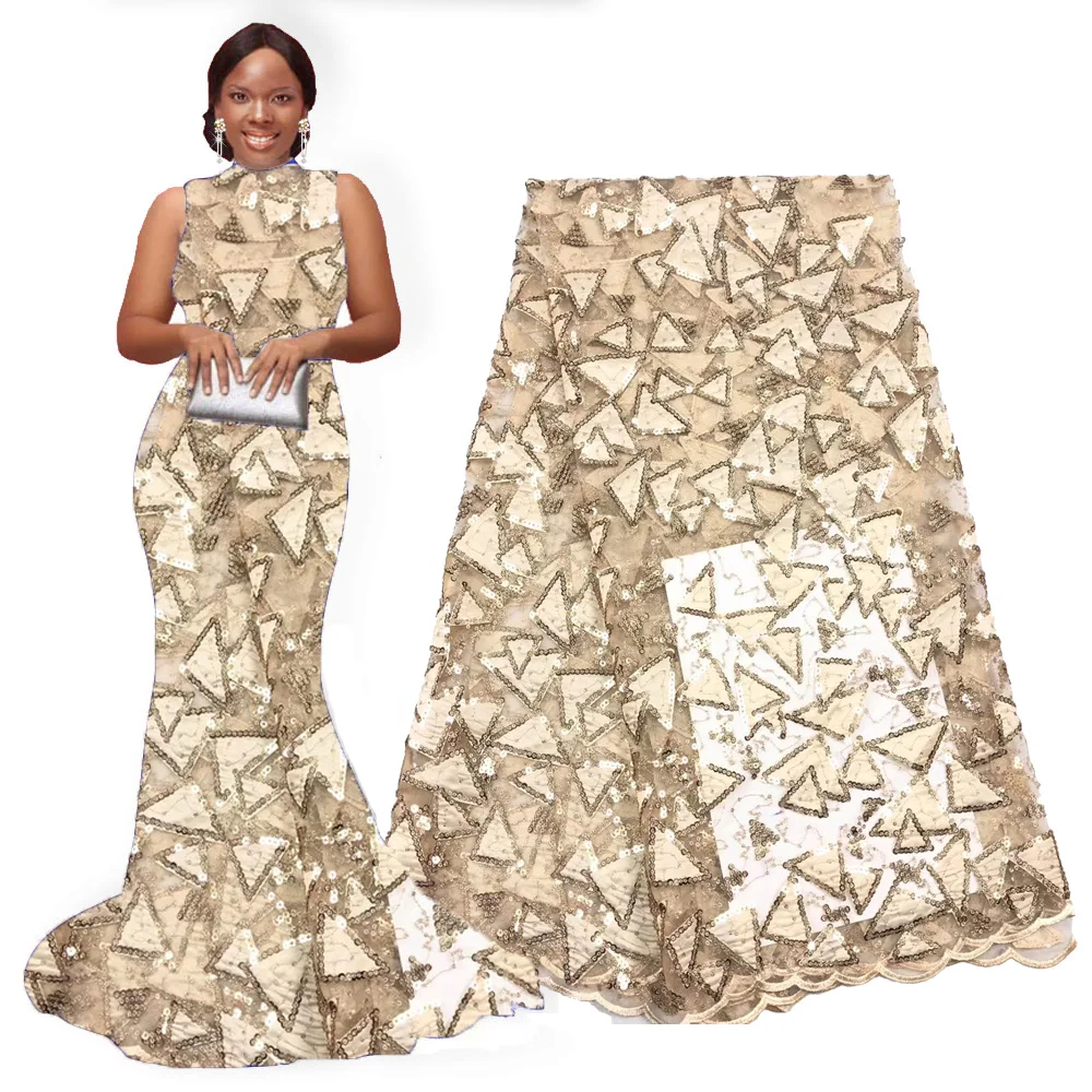 Бирюзовая синяя африканская кружевная ткань высокого качества 2020 с пайетками