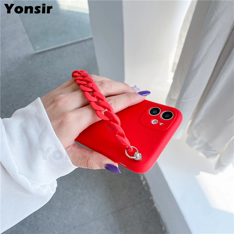 for oneplus 8 7t 7 pro silicone soft case matte wriststrap bracelet hand band back cover for oneplus 9 pro 6 6t 8t one plus nord free global shipping