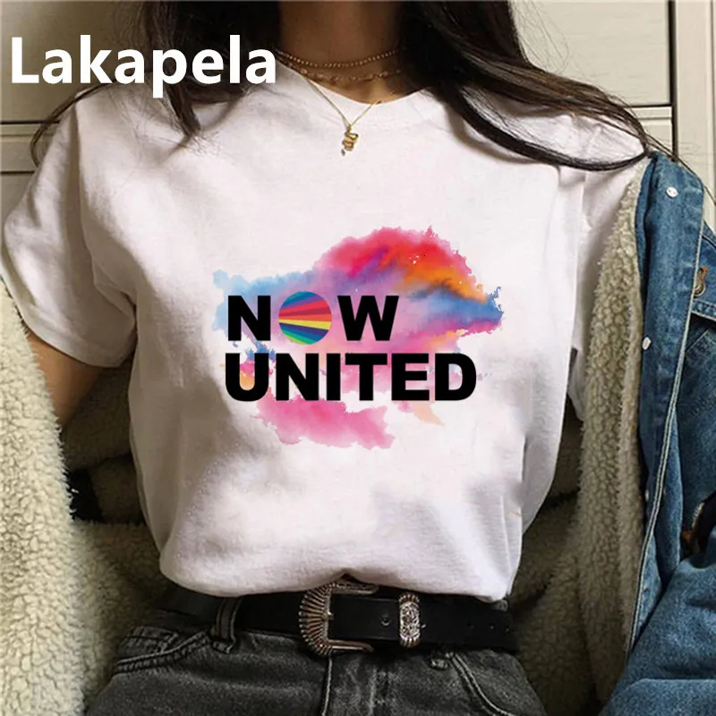 

Now United - Better Album Women T-shirt Better Now United Lyrics Harajuku Tshirt Summer Streetwear Hot Girl Tops Drop shipping