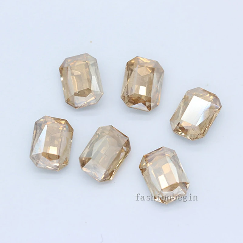 Shiny 6-27MM 24-Colors Rectangle Rhinestones Crystal Glass Octagon Point Back Re-Octagon For Jewelry Garment Accessories | Дом и сад