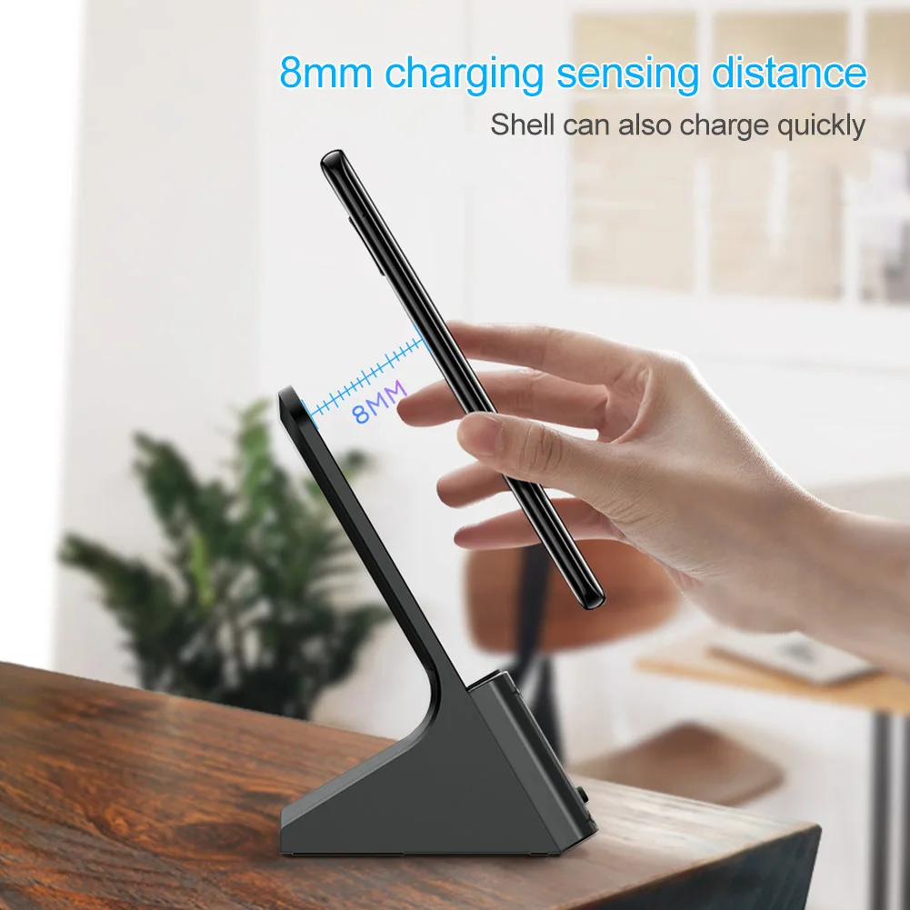 Быстрое беспроводное зарядное устройство с будильником подставка для часов