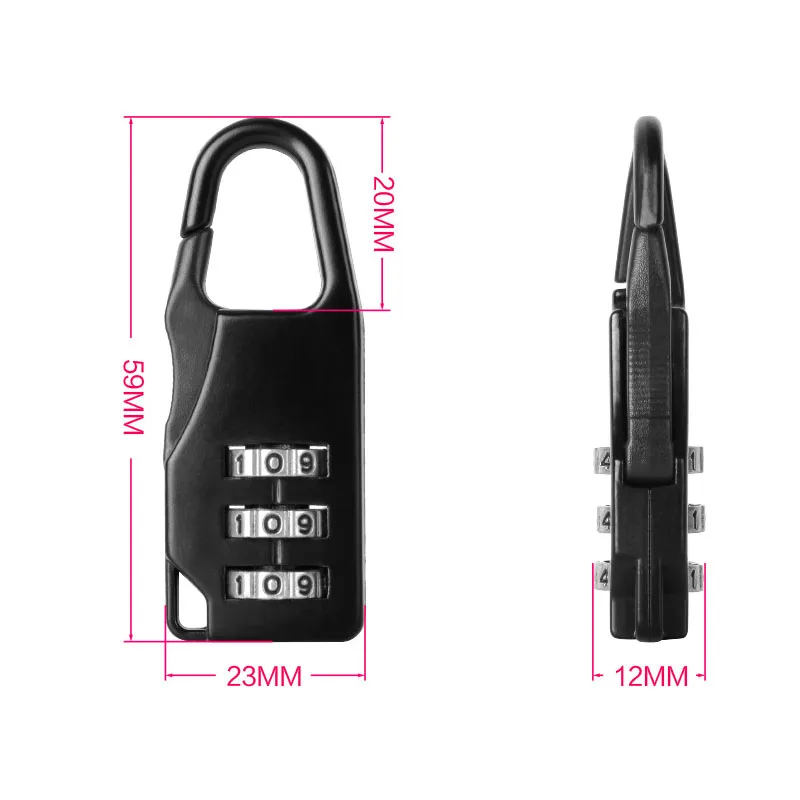 1 шт. новый телефон для путешествий чемодан безопасности Пароль замок 3 значная