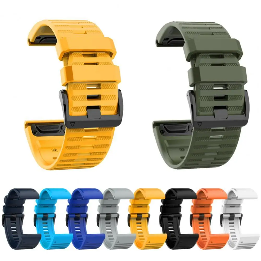 

22mm Silicone Quick Release Watch Strap Band for Garmin Fenix 6 5 Wearable Devices Smart Accessories