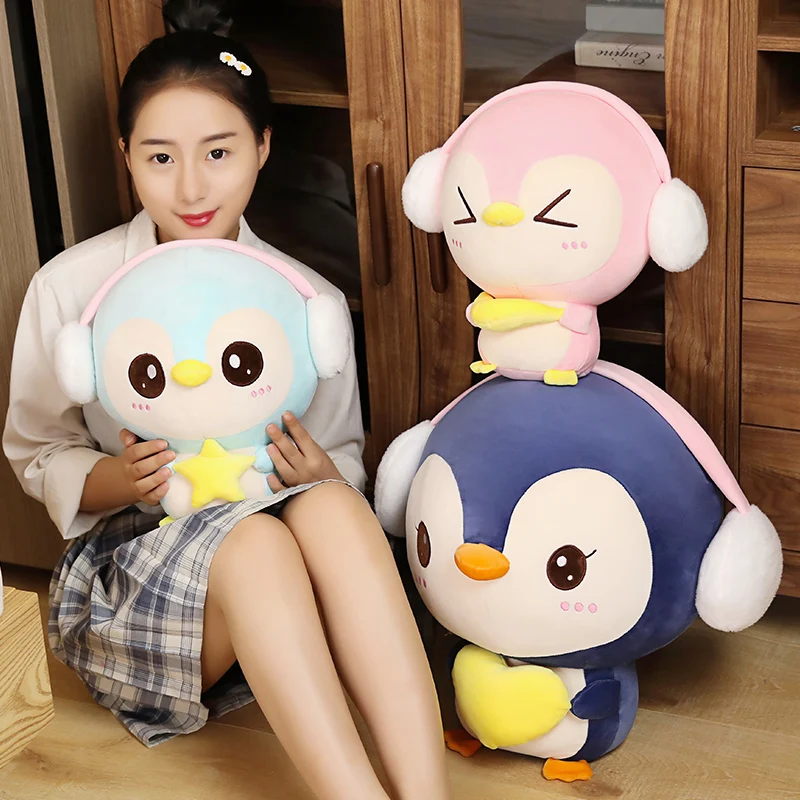 Hot Huggable Nice Super Soft Penguin Plush Toy Cute Cartoon Animal  Stuffed Doll Girls Lovers Valentines Gifts Sofa Pillows