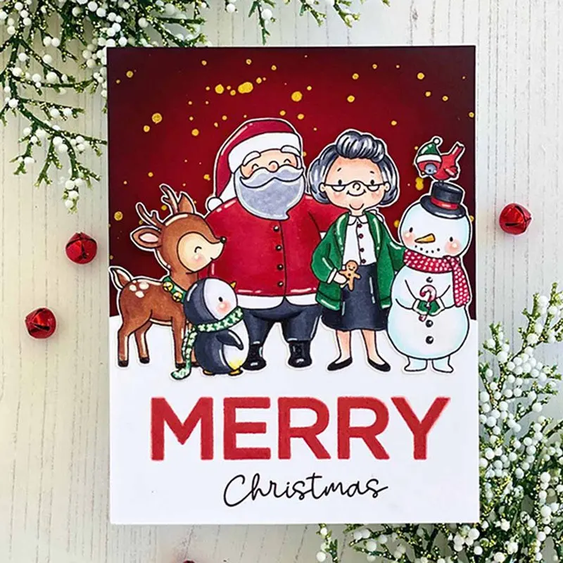 Счастливого Рождества высечки слова металла резки Скрапбукинг альбом для