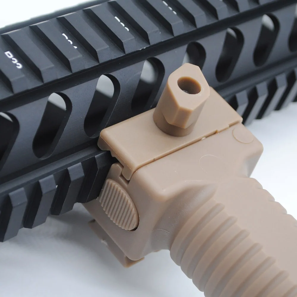 

Aplus Tactical Vertical Handle Grip Handstop Bipod Picatinny Weaver Rail QD Bipod Mount_Black/Tan Color