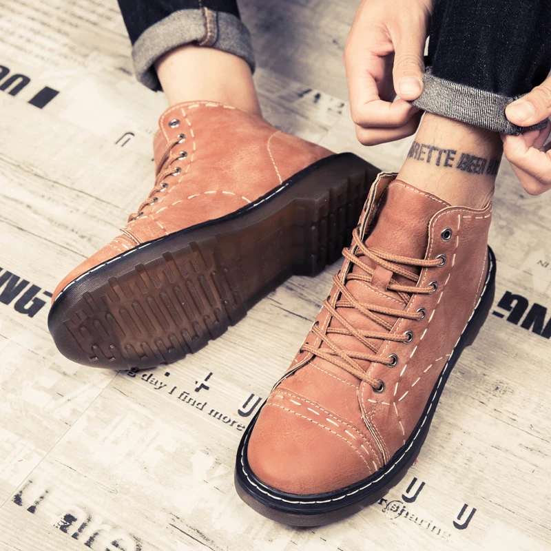 

Sneaker Casual Shoes Man Shoes Casual Men Zapatos Casuales Para Hombre De Cuero Boots Black Sapato Sneakers Leather Men's