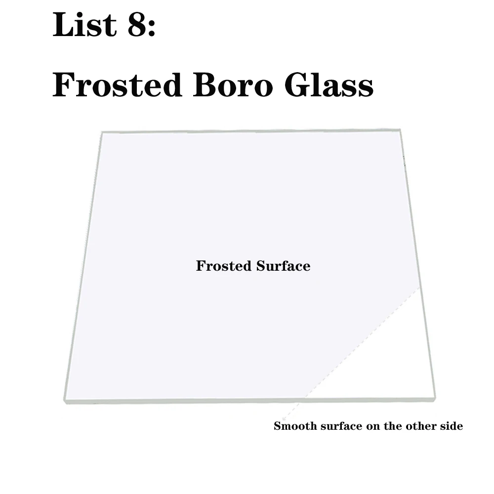 Матовая боросиликатная стеклянная пластина/полированный край кровати для Creality