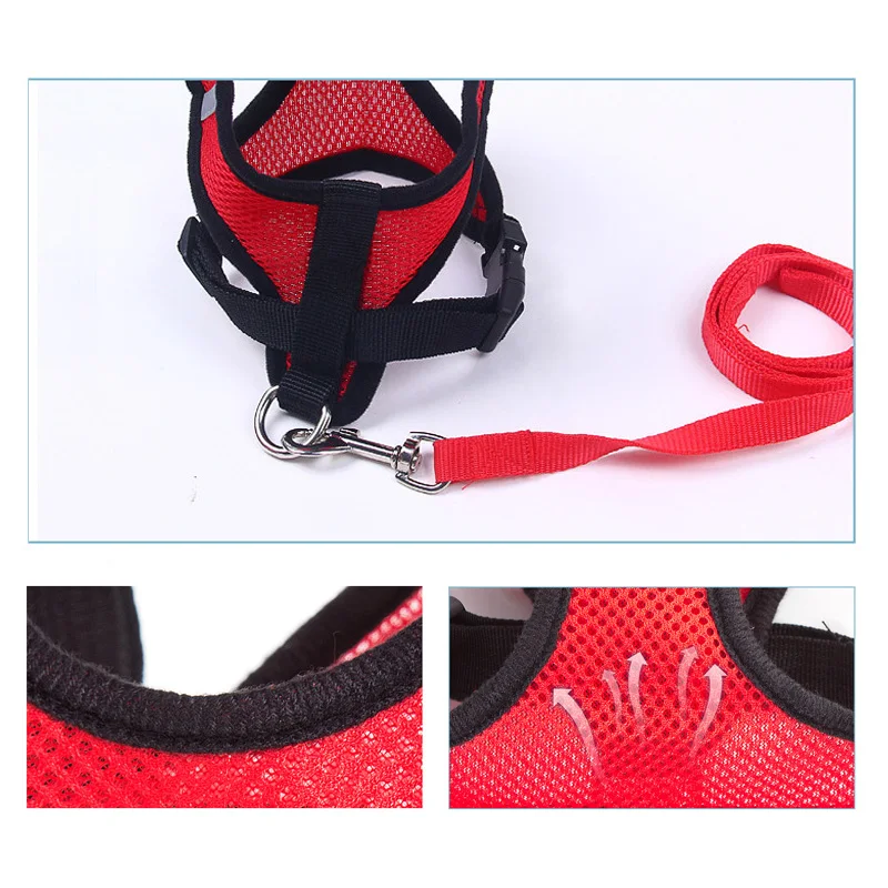 Регулируемая шлейка для собак жилет Воздухопроницаемый нейлоновый поводок
