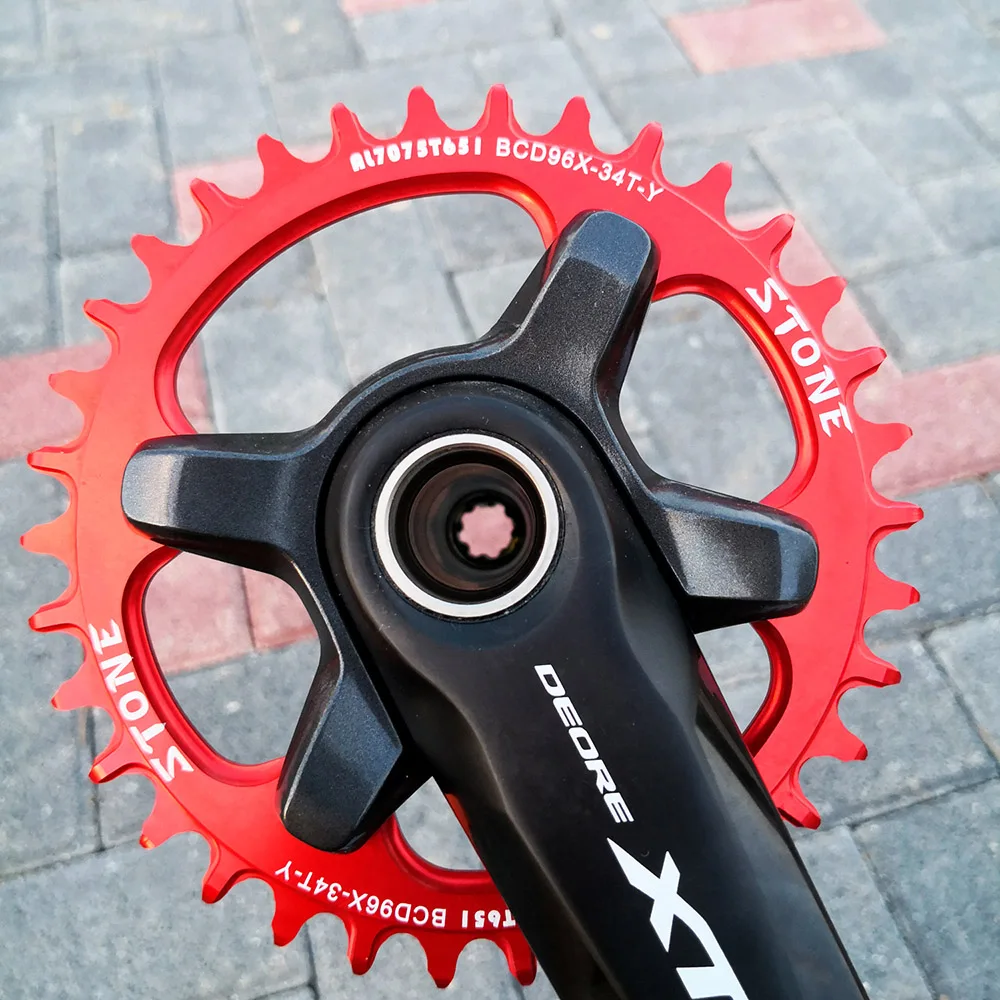 Камень MTB велосипед одно кольцо BCD 96 мм цепь для M6000 M7000 M800 M9000 M9020 PCD цепное колесо |