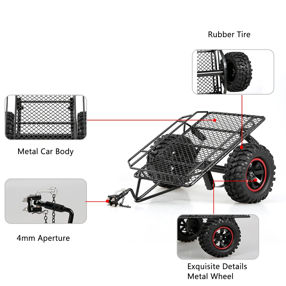 Прицеп автомобильный бункер для 1/10 Traxxas HSP Redcat RC4WD Tamiya Axial SCX10 D90 HPI Радиоуправляемый
