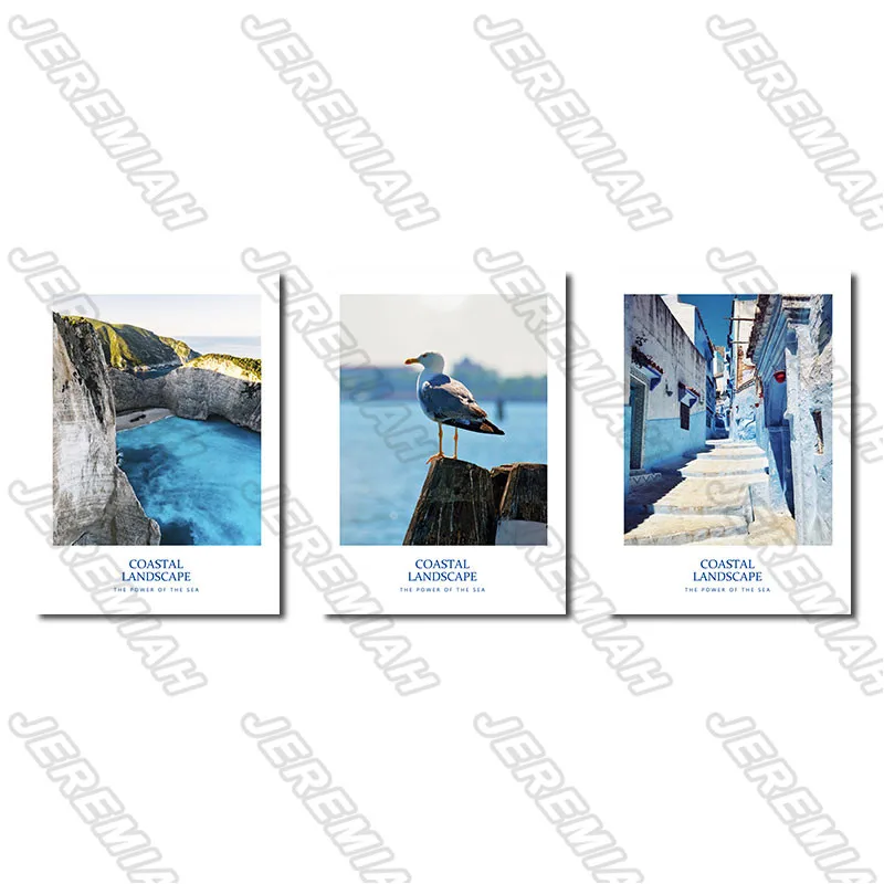 

Landscape Painting Waterproof Ink 3Pcs Frameless Canvas Painting Nordic Poster Printing Art Picture Modern Living Room Decorat