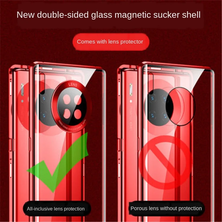 Магнитный защитный чехол из закаленного стекла для HUAWEI Mate 30 P40 Nova 30s | Мобильные
