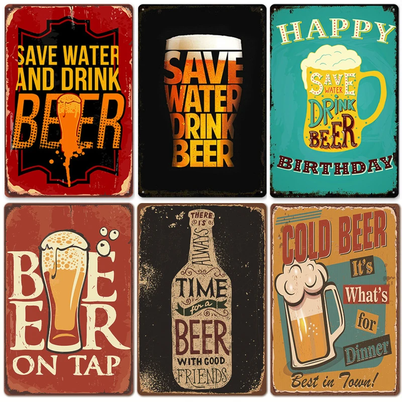 

Винтажный металлический постер для бара, декоративная пластина, Классический пивной бар, Оловянная живопись, настенный знак, наклейки для бара, кухни, домашний декор
