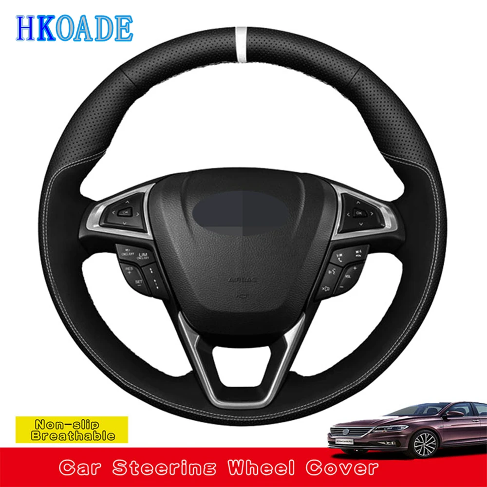 Чехол на руль автомобиля из натуральной кожи для Ford Mondeo 2014-2020 Edge Galaxy S-Max 2015-2020 |