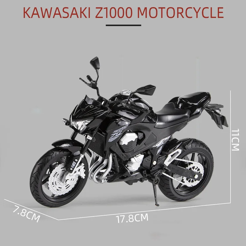 Модель гоночного мотоцикла Кавасаки Z1000 модель из сплава амортизаторы Коллекция