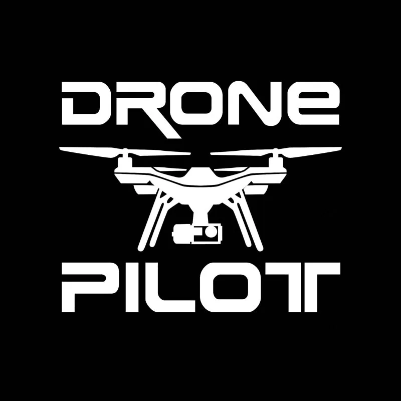 

Car Sticker " DRONE PILOT " UAV Drone Vinyl Decal Black/Silver 14.6CM*11.9CM
