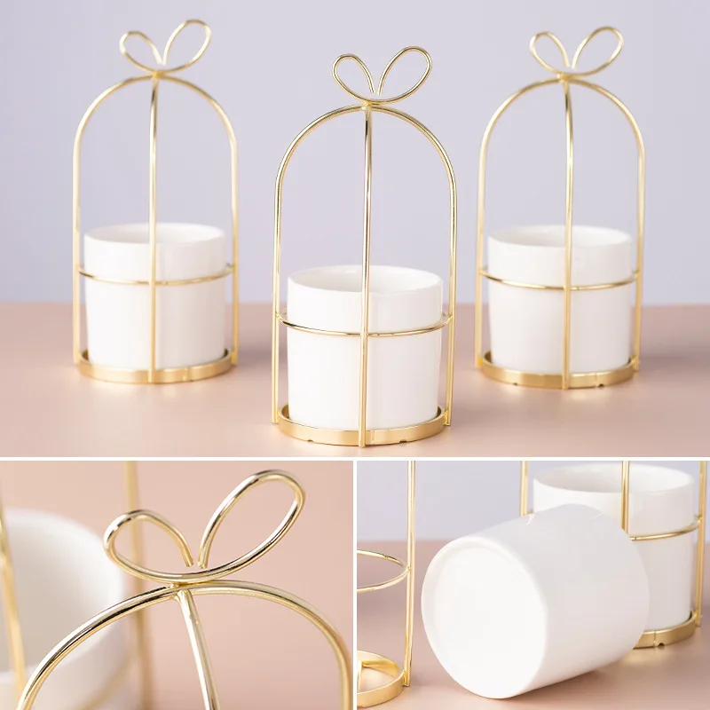 Северное Моделирование Цветок маленькие украшения в горшках искусственный