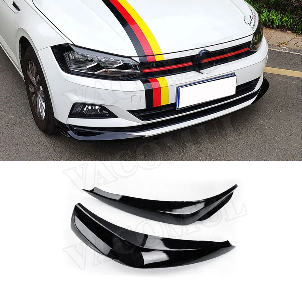 2 шт./компл. передний бампер для губ разделители Cupwings фартуки Volkswagen VW Polo Plus 2019 ABS
