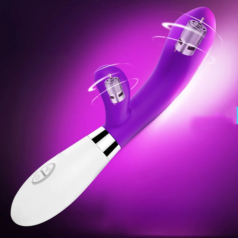 10 режимов вибрации двойной фаллоимитатор вибратор кролик вагинальный