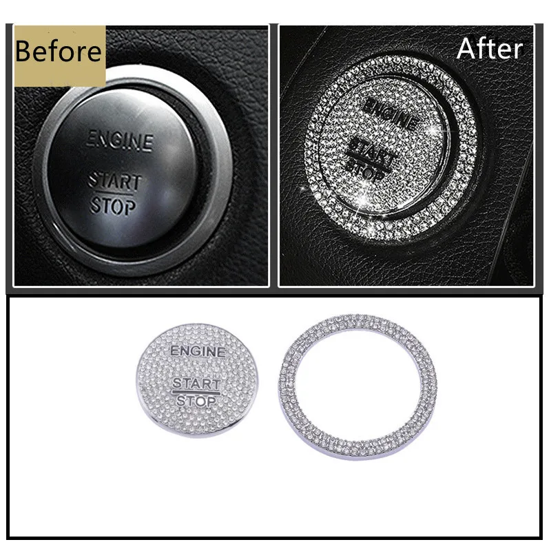 Car Lgnition Switch Decoration Sticker For Mercedes Benz A Class B Class C Class W205 E Class GLK GL GLA