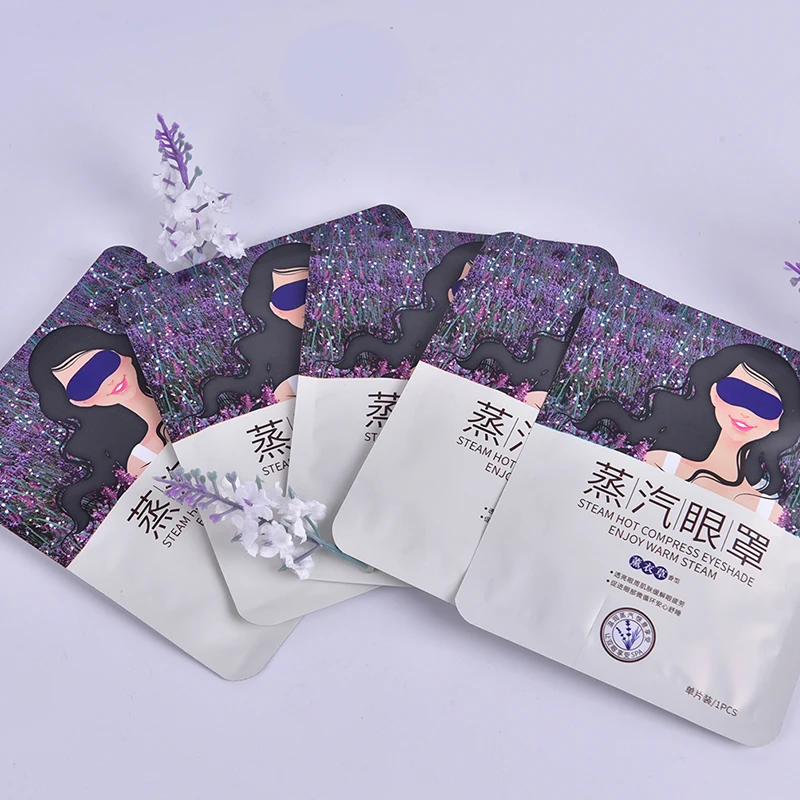 

5pcs Lavender Steam Warm Eye Mask Dark Circle Eye Bags Eliminate Puffy Wrinkles Anti Aging Eyes Fine Line Sleeping Eye Mask
