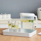 Бытовая белая посуда для напитков большой емкости прозрачная герметичная холодная вода кувшин для кухни прозрачная герметичная чайная машина для холодной воды