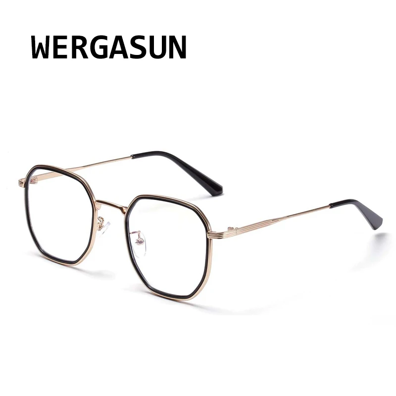 WERGASUN Винтаж полигональные очки с оправой в стиле ретро Женская оправа прозрачные