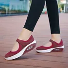 Женская обувь для удобной ходьбы; обувь для медсестры; нескользящие дышащие кроссовки на танкетке для фитнеса; коллекция 2019 года; модная женская обувь; sapato feminino