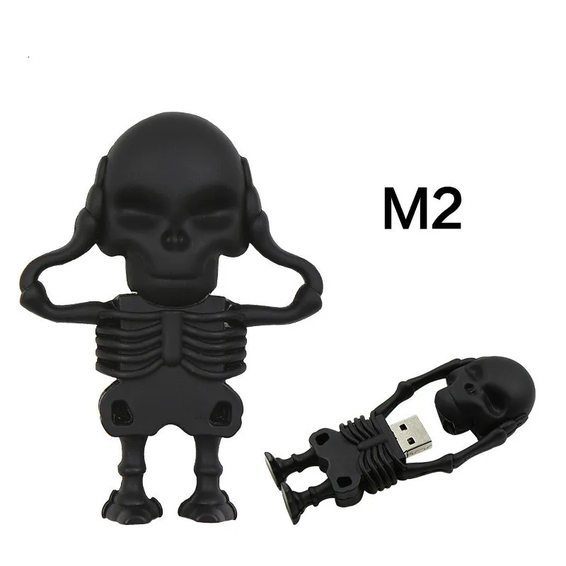 Флэш накопитель на Хэллоуин с призраком из мультфильма Череп/без лица модный