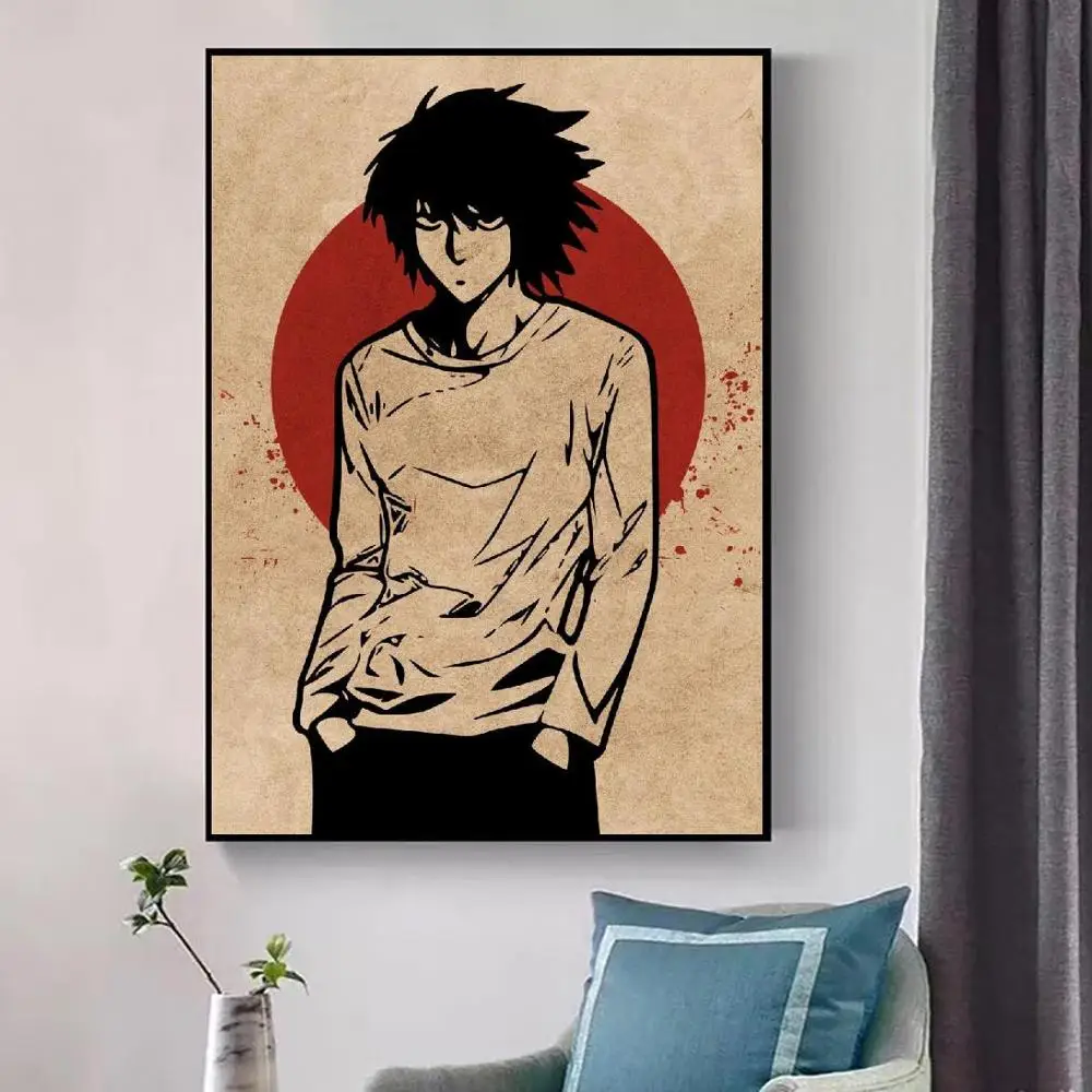 

L Death Note Anime Art Print Wall Poster Living Room Decoration No Frame