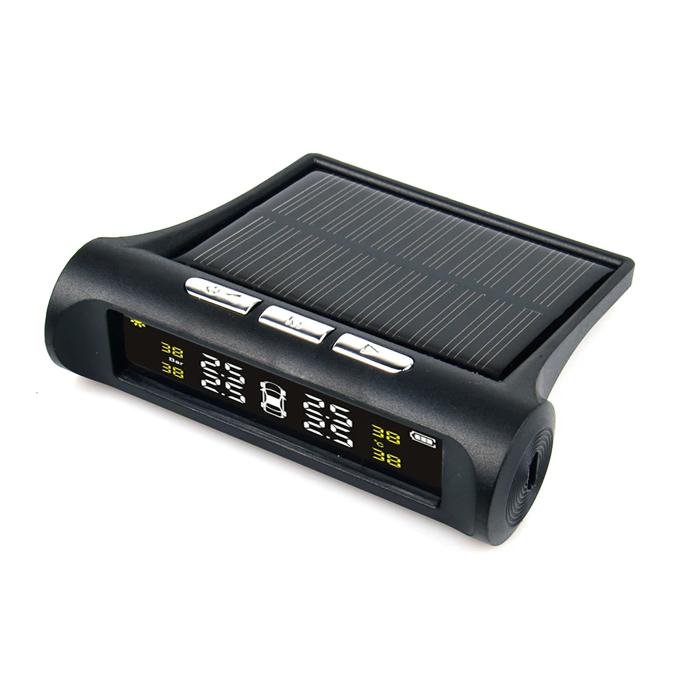 VSTM TPMS ЖК-дисплей Автомобильная беспроводная система контроля давления в шинах 4 внешних датчика для автомобилей солнечной энергии