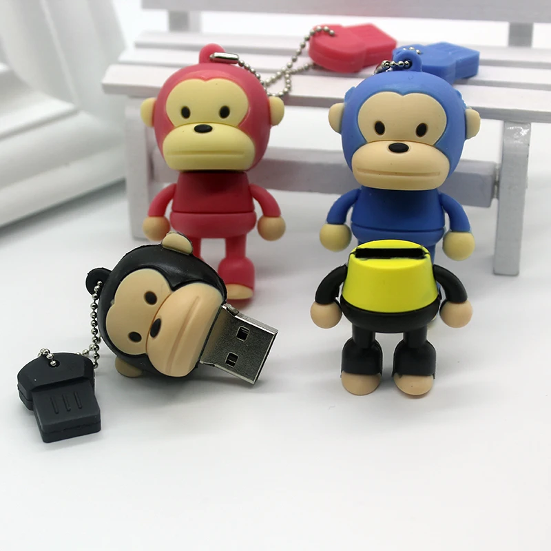 Палец обезьяна Pendrive 128 ГБ модный мультяшный флеш-накопитель 1TG 512 256 USB