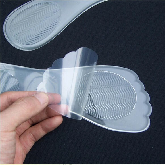 

1Pair High Heel Silicone Gel Cushion Insole Shoe Anti Slip Foot Feet Pad Transparent Pain Relief Massage Cushions Care Tool